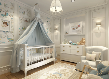 10 inspiracji na urządzenie pokoju dla niemowląt.