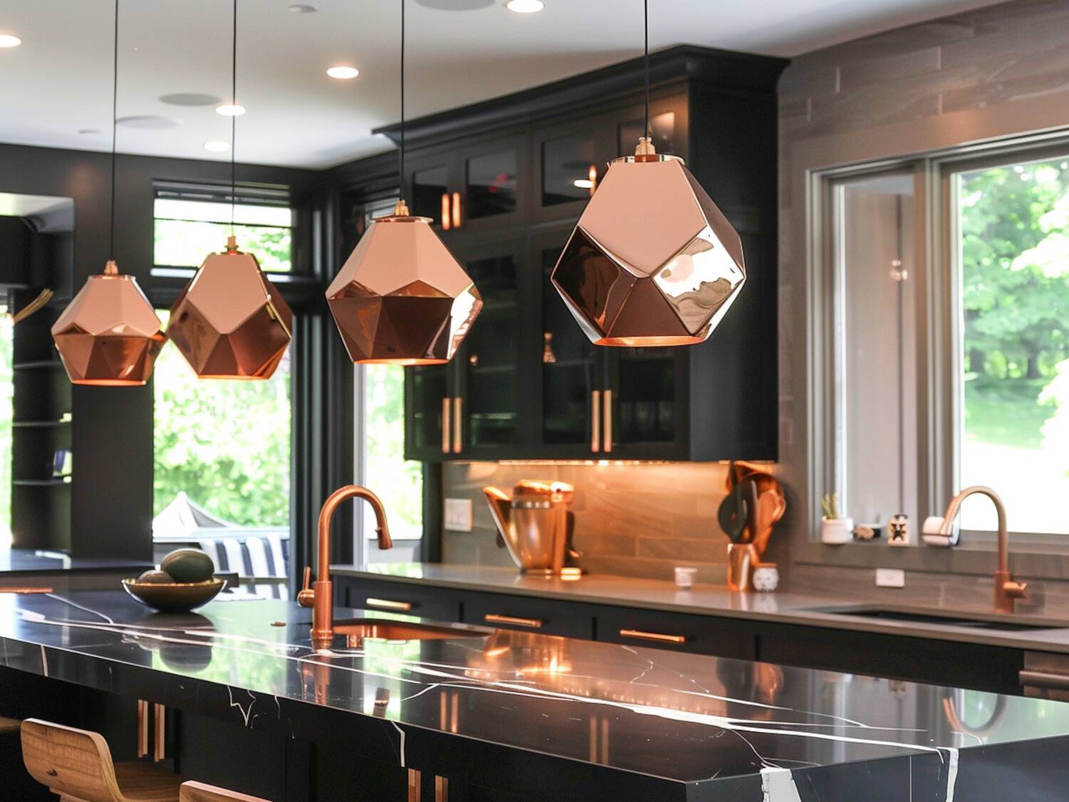 Jakie lampy wiszące najlepiej sprawdzą się w kuchniach z akcentami w kolorze miedzi?