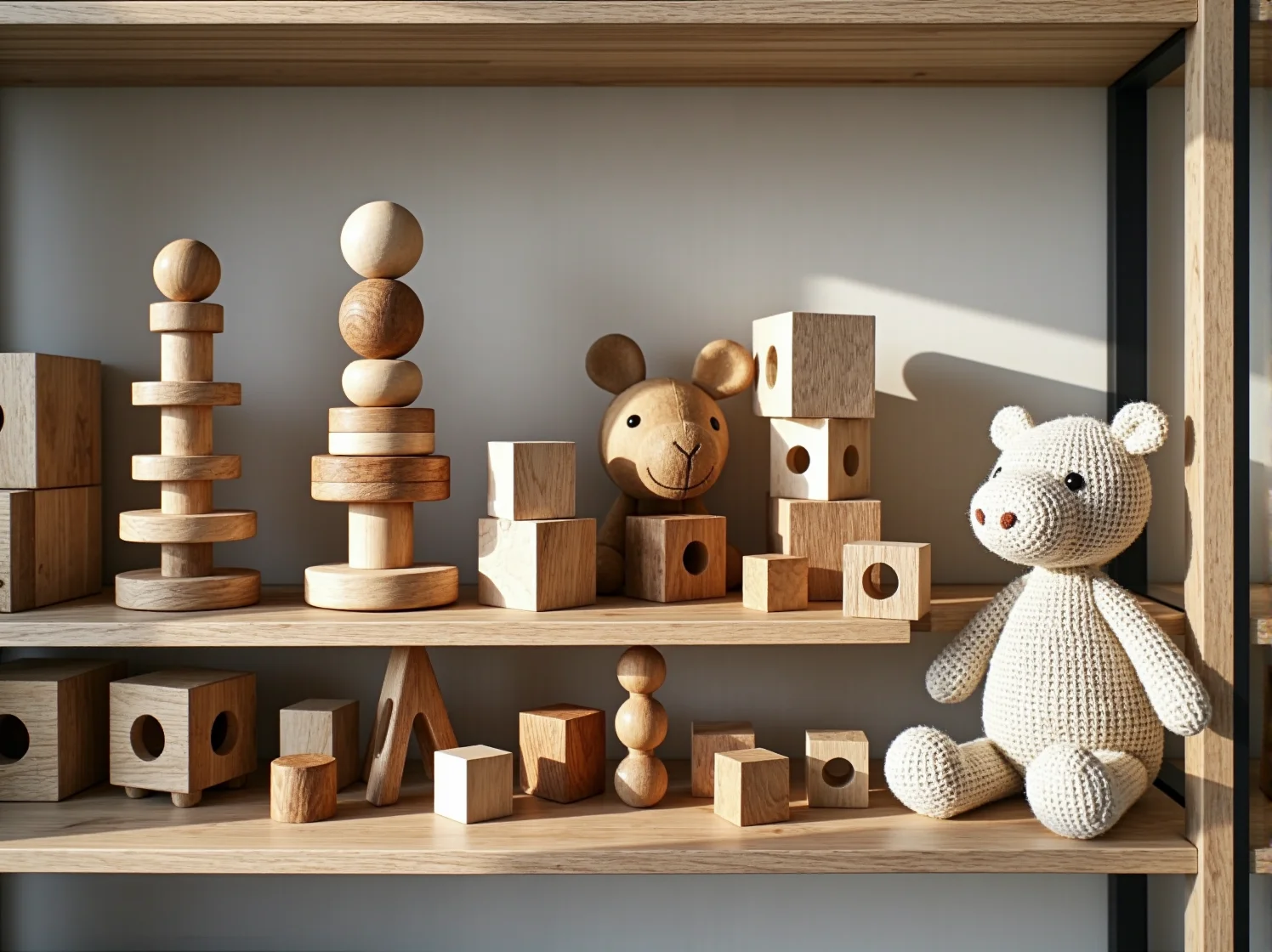 Przytulna aranżacja kącika do nauki w pokoju dziecięcym z wykorzystaniem naturalnych materiałów.