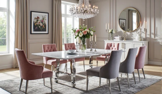 Poradnik: Jak wybrać trwałe stoły w stylu glamour do przestrzeni jadalnych?