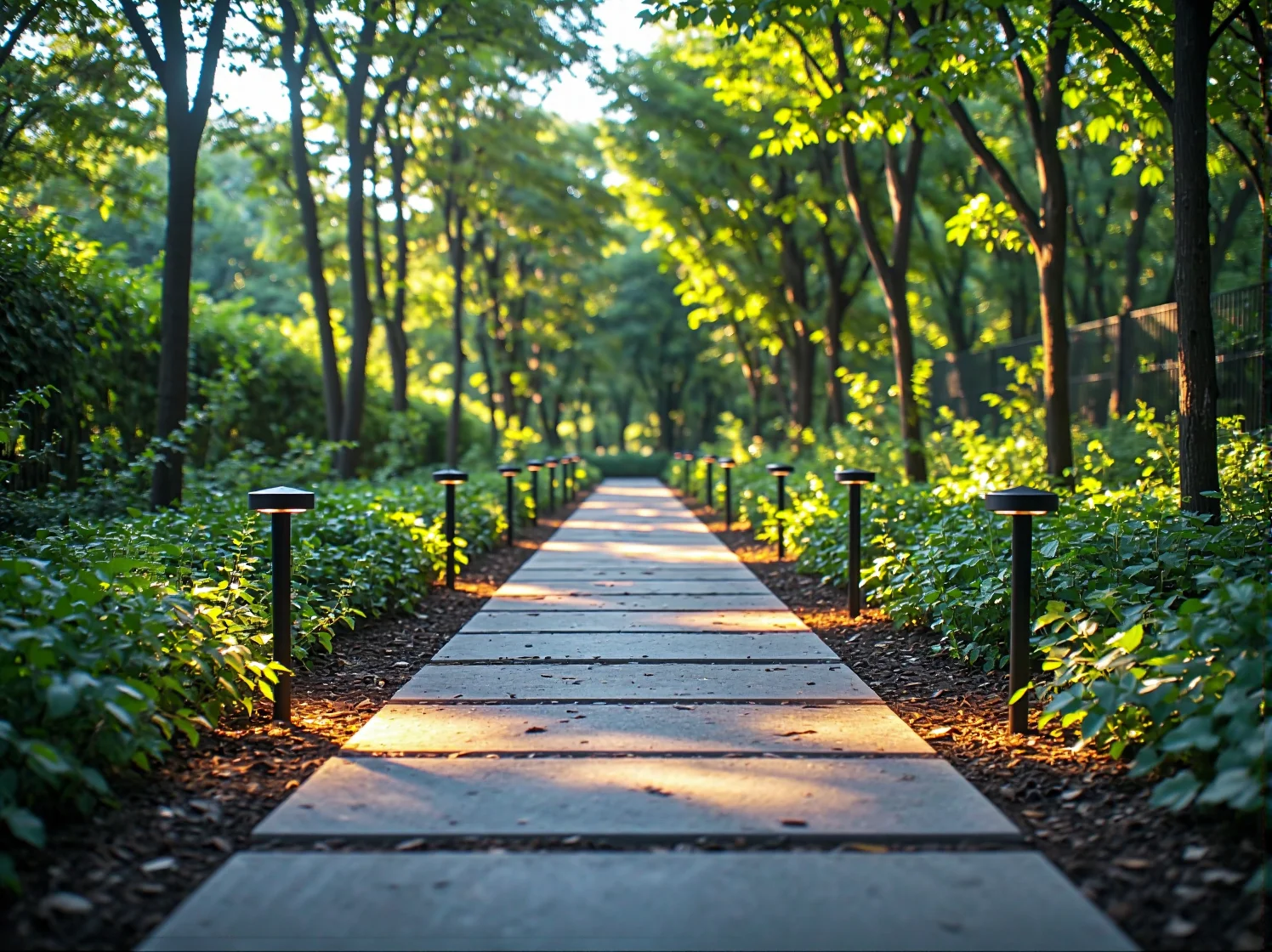 Kolorowe girlandy świetlne LED nad kącikiem rekreacyjnym dla dzieci tworzące bajkową atmosferę.