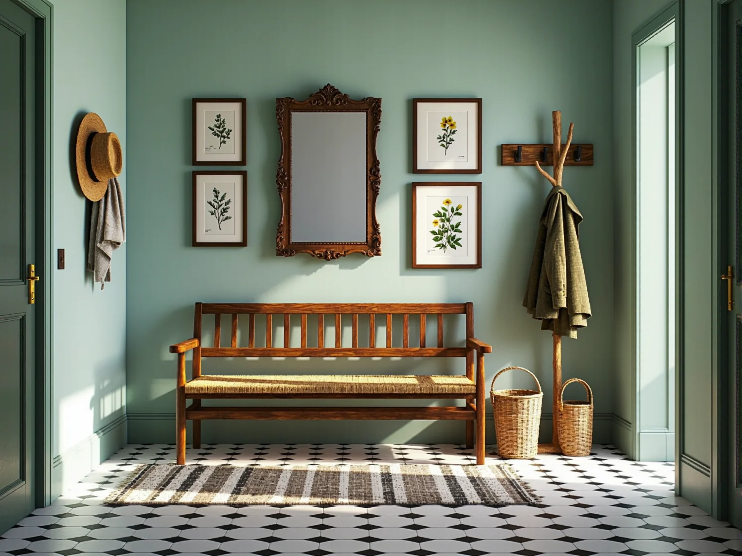 10 inspiracji na stworzenie prostych mebli do przedpokoju w stylu retro