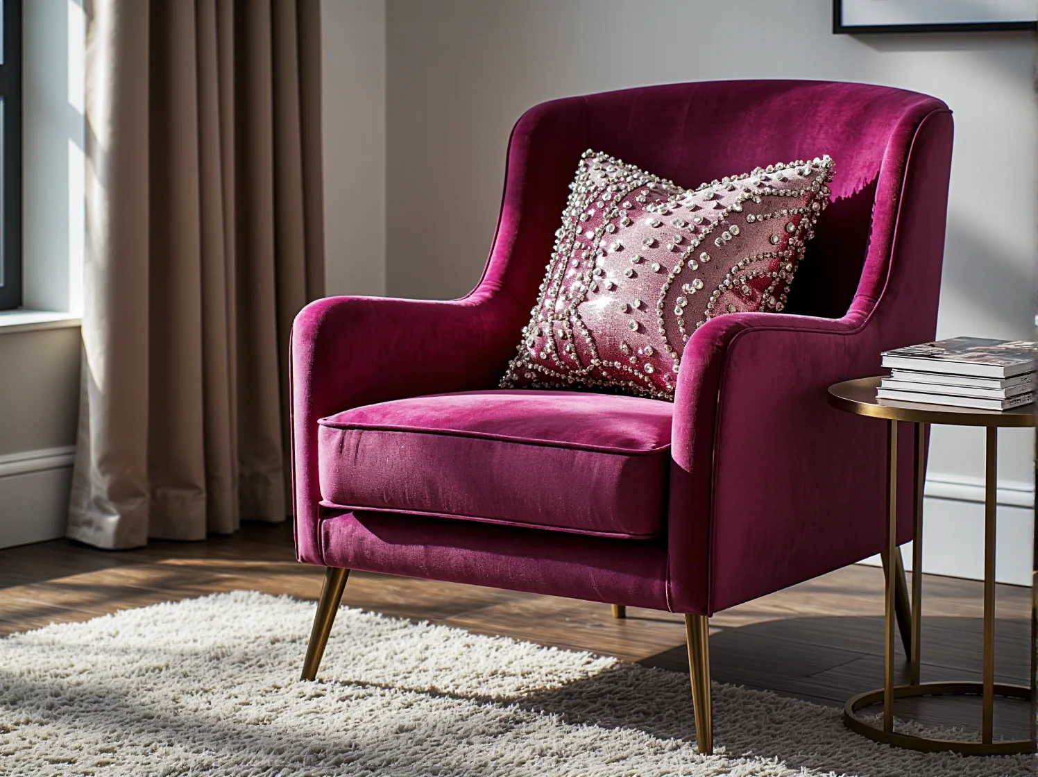 Luksusowe oświetlenie i lustra powiększające optycznie mały przedpokój w stylu glamour.