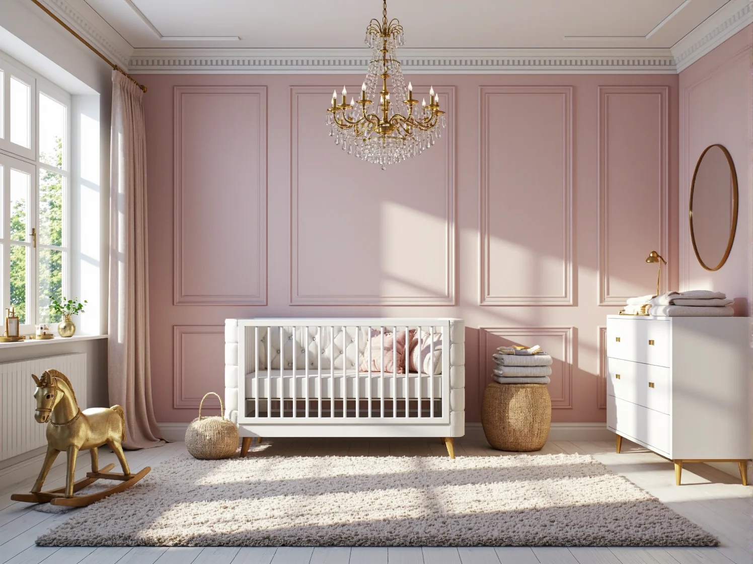 Poradnik: Jak urządzić pokój dla niemowlaka w stylu glamour?