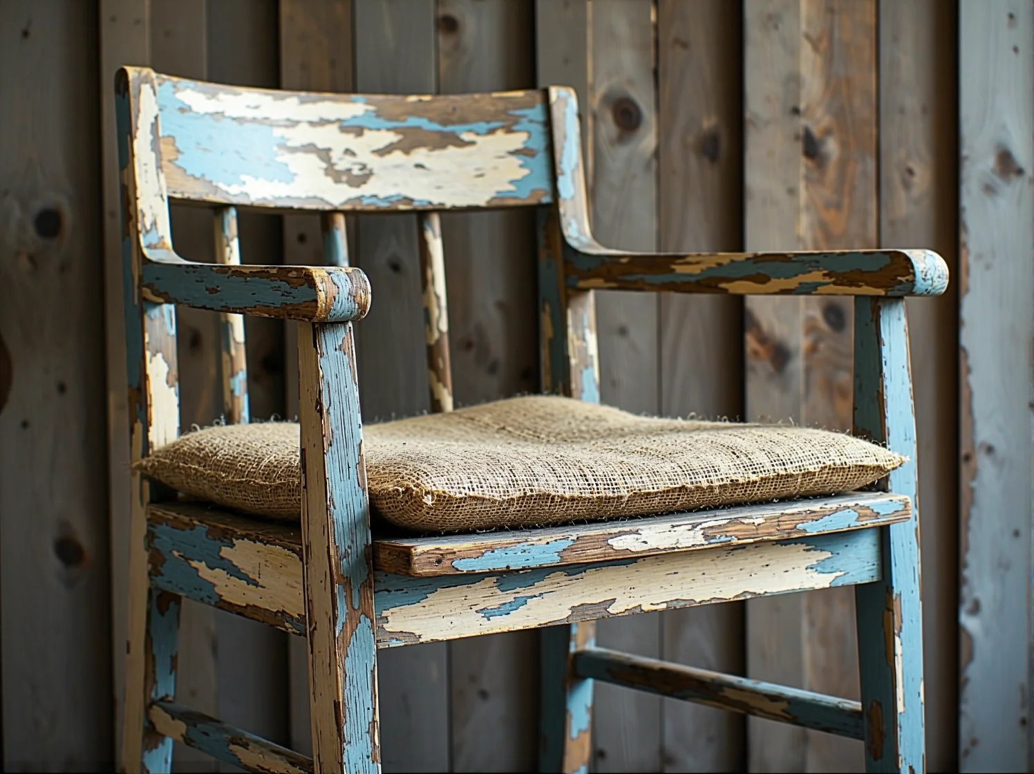 Etap przygotowania drewna: szlifowanie starego blatu stołu przed malowaniem.