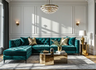10 przykładów wnętrz z meblami w stylu glamour w małych przestrzeniach