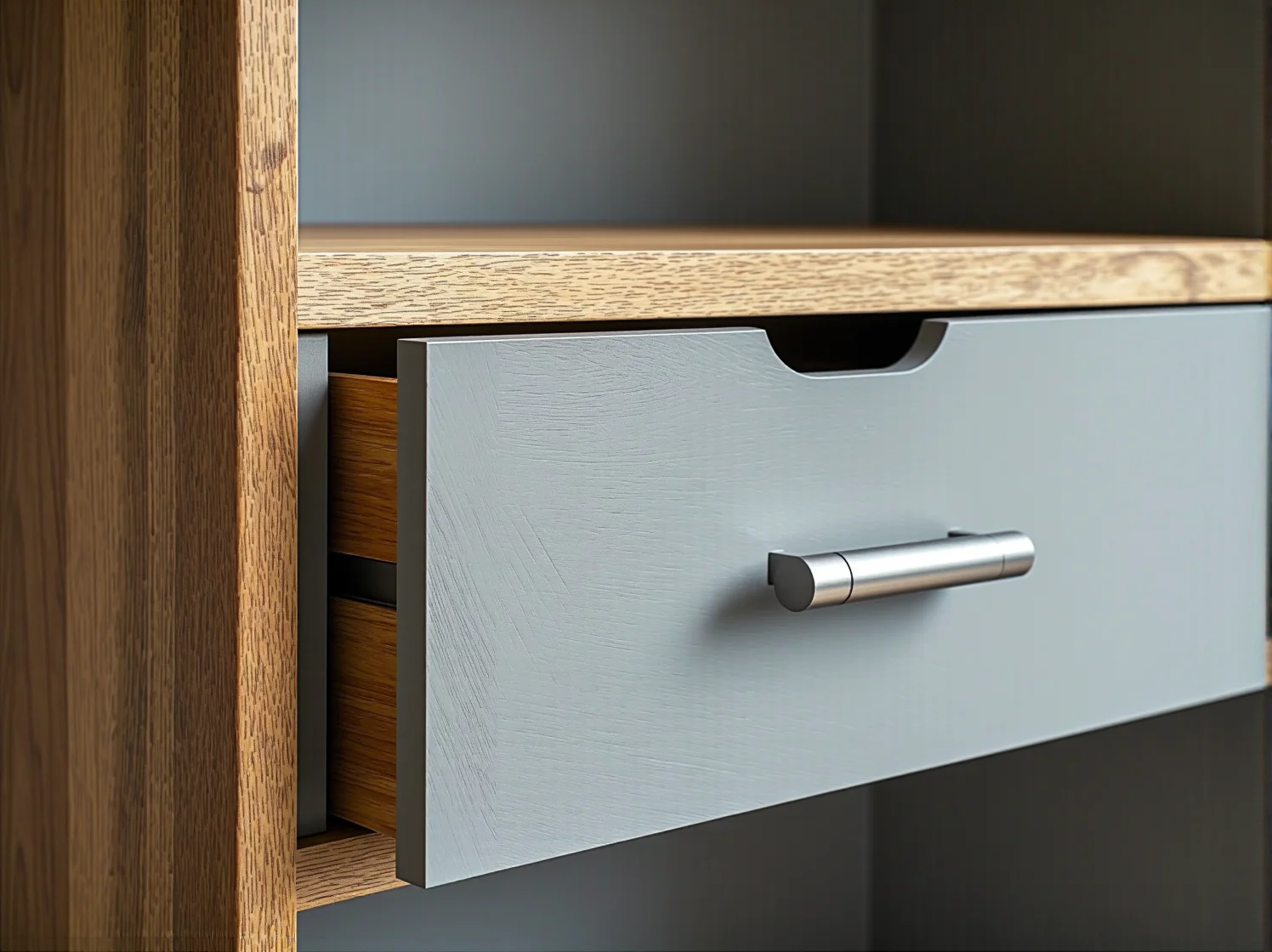 Detale i skandynawskie dodatki na odnowionym białym regale z drewna