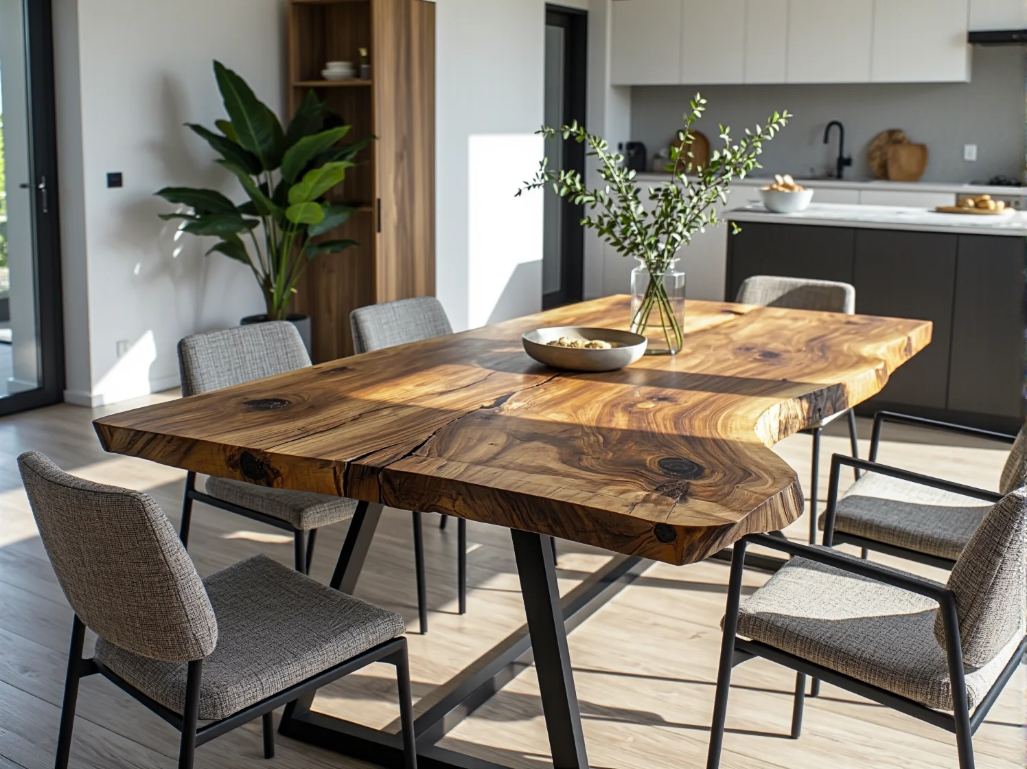 Solidny stół jadalniany z drewna z certyfikatem PEFC - trwałe i przyjazne środowisku wyposażenie domu.