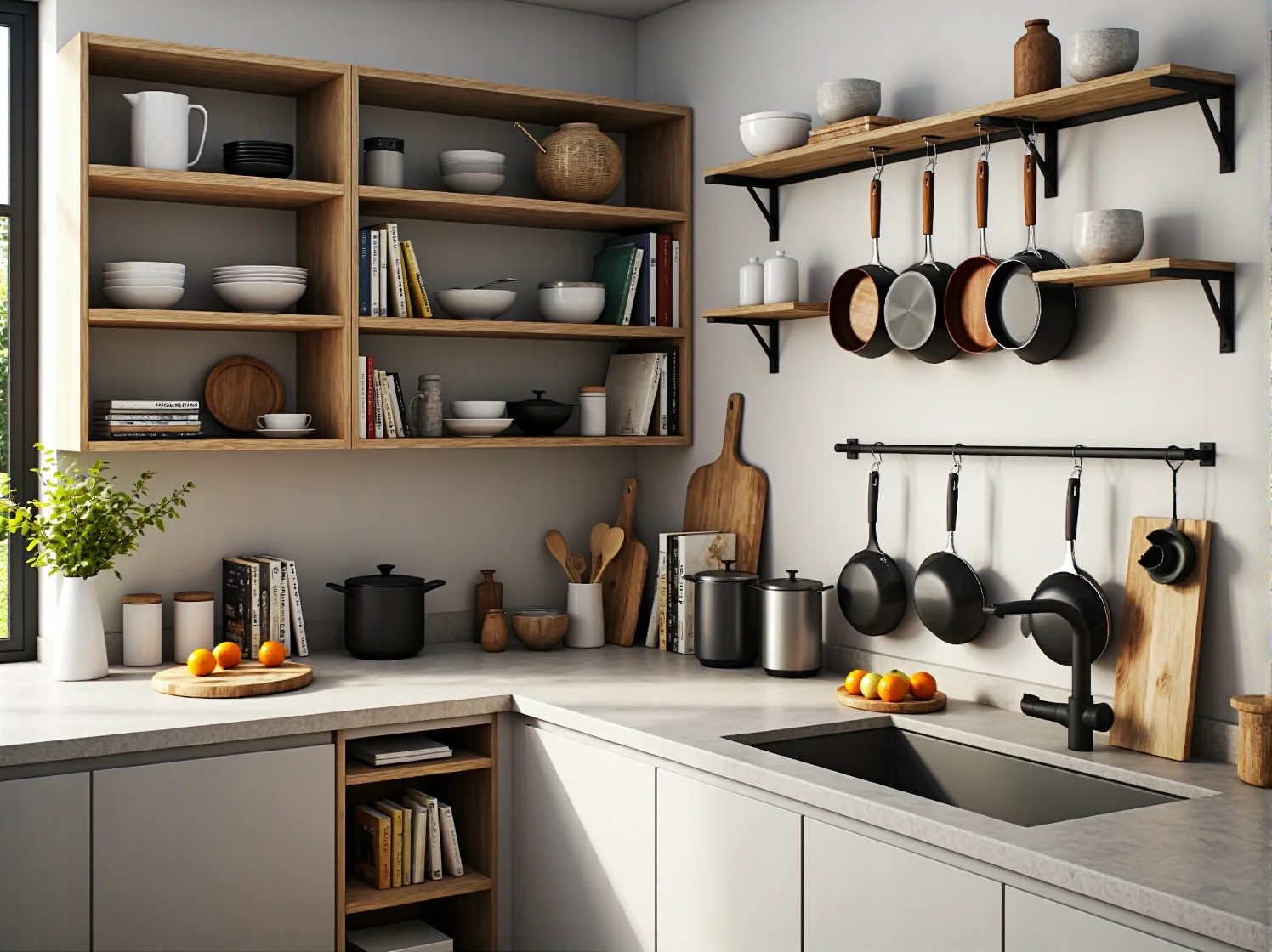 Stylowe wykończenie i dodatki w nowoczesnej aranżacji wnętrza kuchni