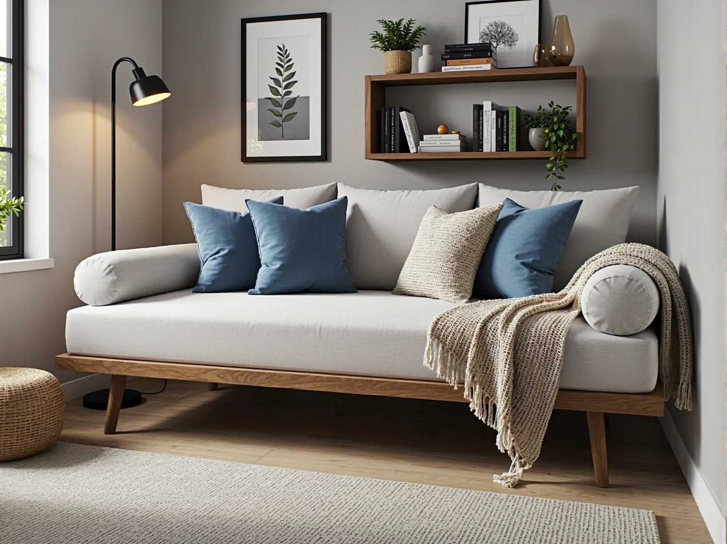 Wnętrze sypialni z materacem antyalergicznym dbającym o drogi oddechowe alergika.