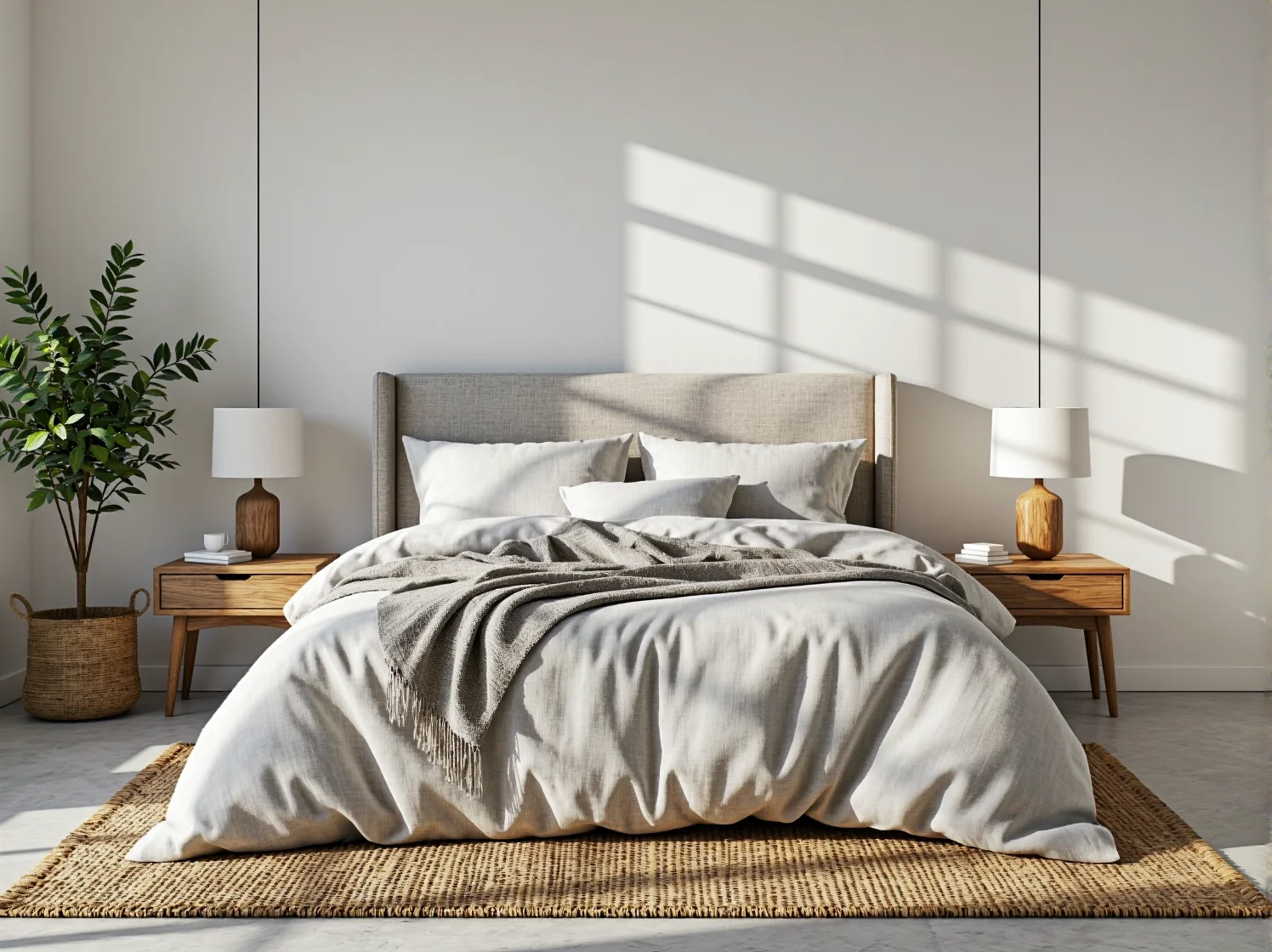10 inspiracji na urządzenie sypialni z meblami wykonanymi z lnu i bawełny