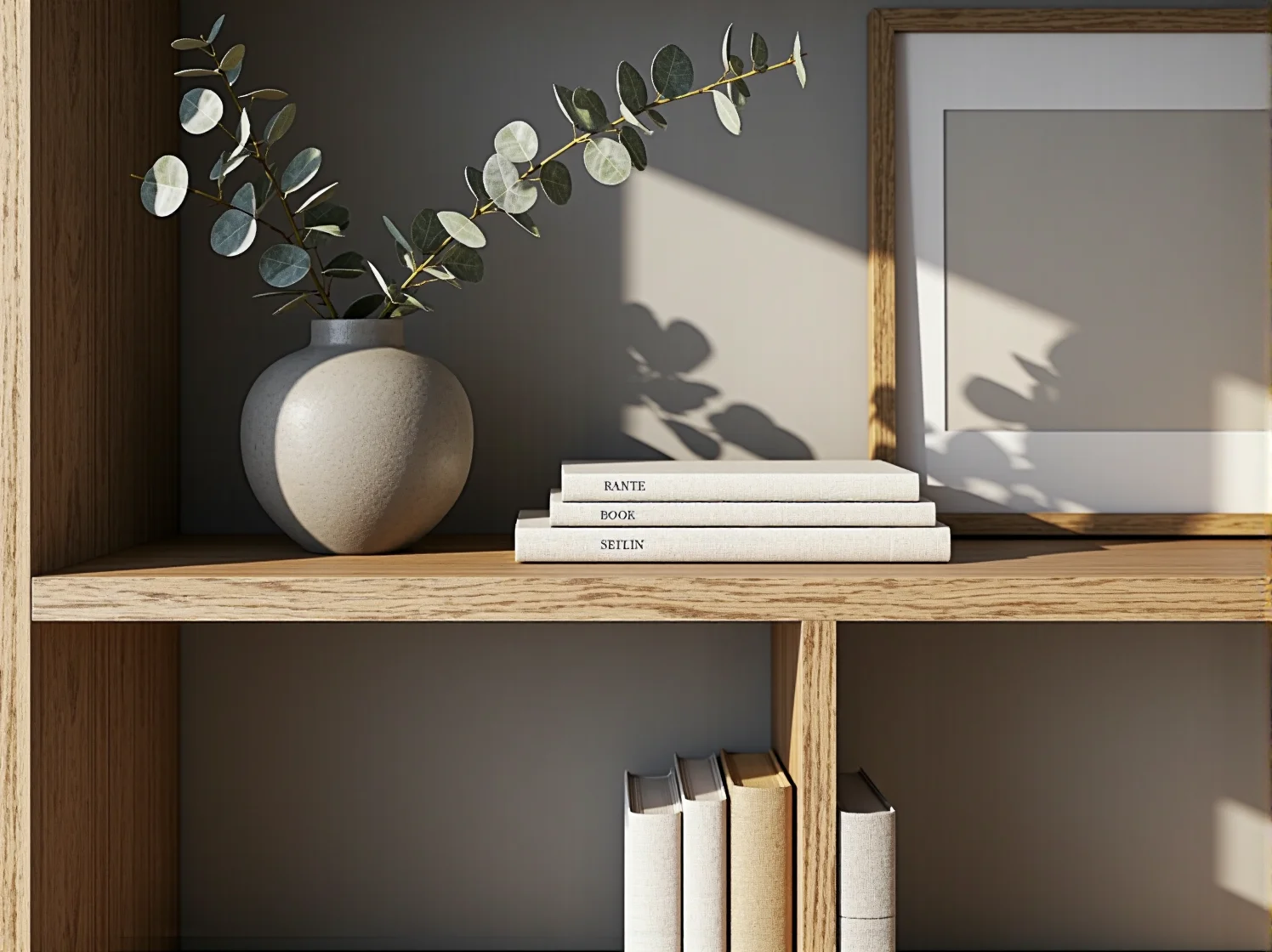 Szlifowanie drewnianych półek podczas renowacji mebli w stylu skandynawskim