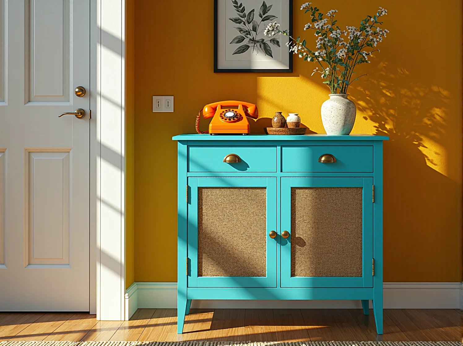 Drewniany wieszak na ubrania do przedpokoju w klimacie vintage