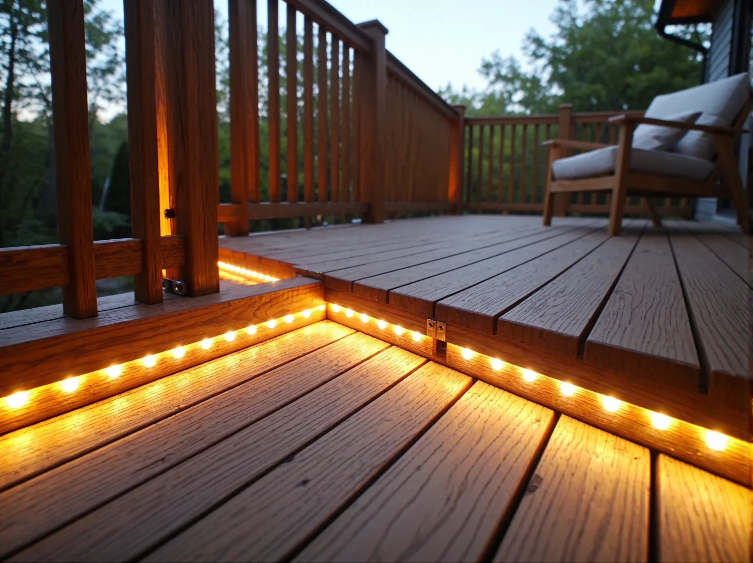 Wodoodporne oprawy LED przy basenie i pomoście, gwarantujące bezpieczeństwo i trwałość materiałów.